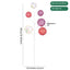 Macaron color Christmas twig arrangement with soft pastel foam blooms on wrought iron stems, festive home decor