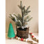 Handcrafted red cotton thread mini Christmas tree ornament for holiday display
