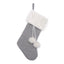 Christmas Pompon Pendant with soft cloth texture and festive gray white design