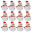 Set of 50 snowman paper lollipop toppers for Christmas crafting
