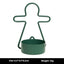 Red gingerbread man candlestick decoration for Christmas home