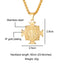 Stainless steel Saint Benedict pendant necklace with electroplated finish
