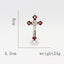 White and red Catholic cross ornament for home or car display with dripping oil finish