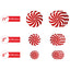 Christmas snowflake wall sticker set with cartoon design for holiday decorating
