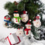 Set of 6 snowman pendants including old man snowman design
