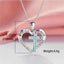 Gold-plated cross and heart pendant necklace with white imitation opal inlay