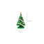Nordic style paper origami Christmas tree ornament on white background