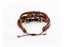 Braided brown leather bracelet with cross charm for Christian faith