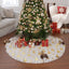 Festive plush Christmas doormat with snowflake star design for holiday home entryway