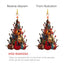 Festive guitar Christmas ornament with warm holiday lighting
