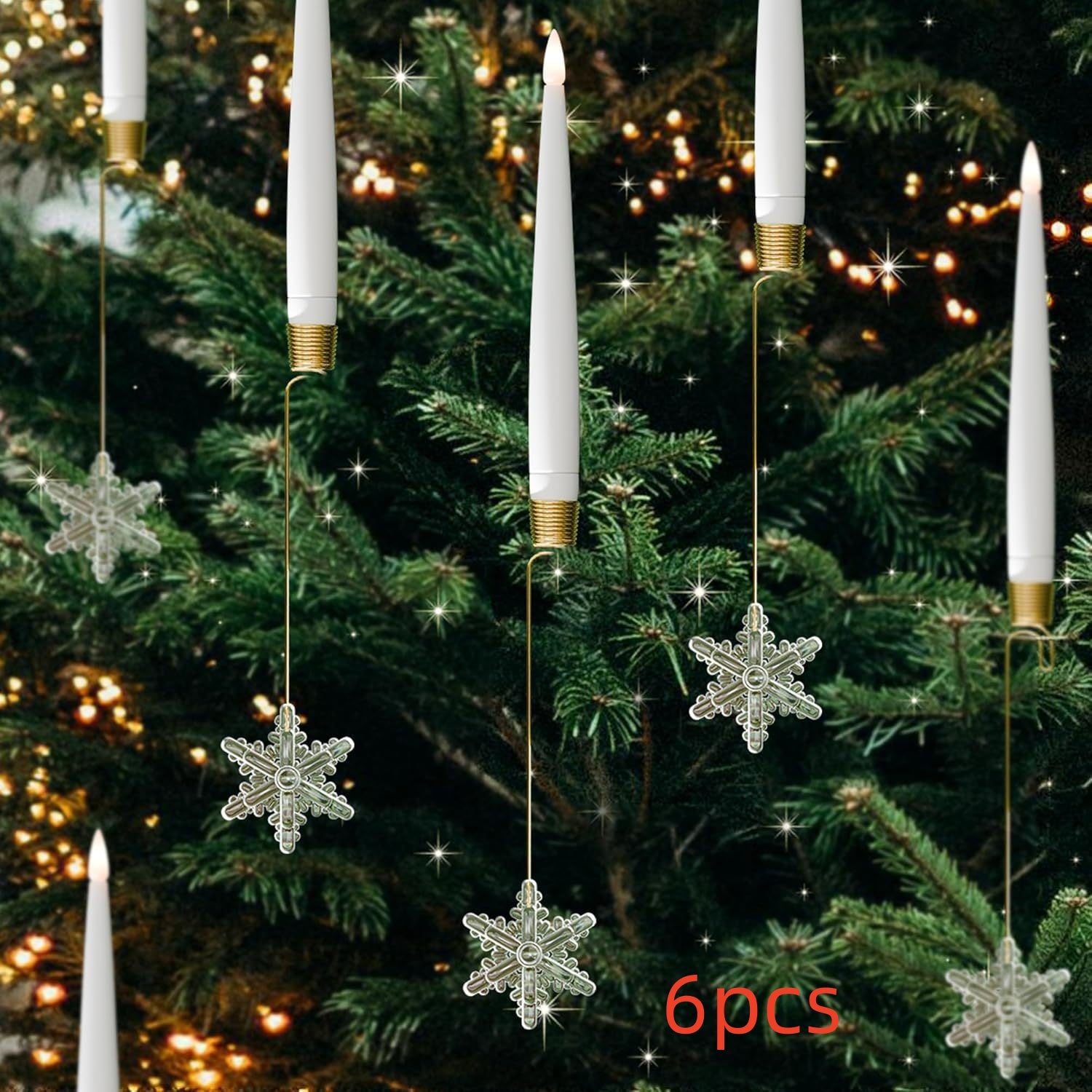 Red crystal ball Christmas pendants with soft glow lighting