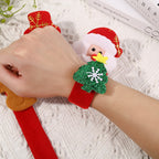 Handmade flannel iron sheet Christmas bracelet close-up