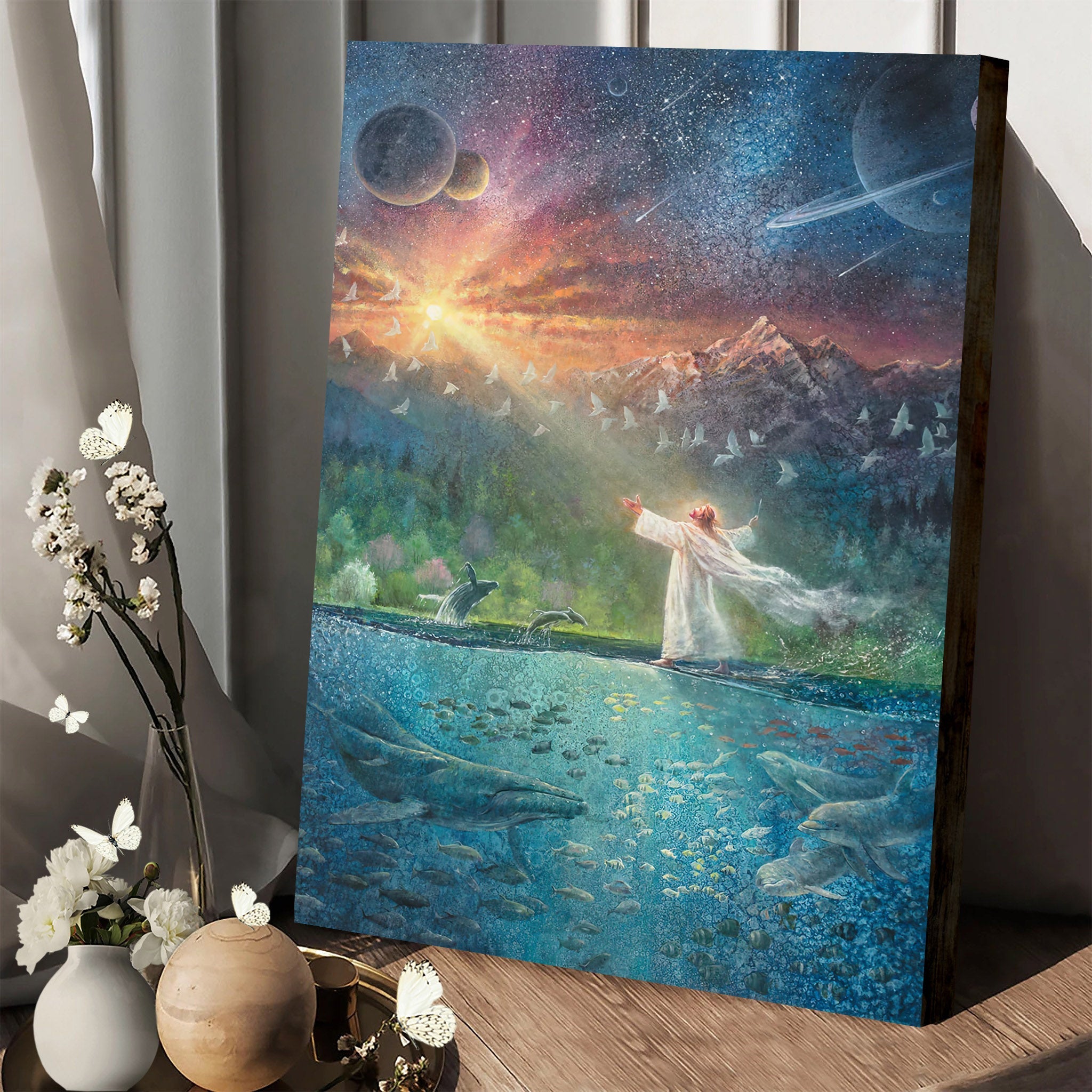 Praise Symphony Canvas Wall Art showing Jesus Christ for inspirational home decor Main image
