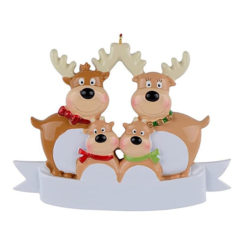 Cute reindeer pendant resin craft for holiday display
