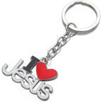 Jesus cross keychain set with 2 metal pendant keyrings featuring religious cross design and spiritual keyring holder