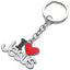 Pair of Jesus pendant keyrings in zinc alloy on white background