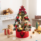 Christmas decoration tree with red and white color scheme