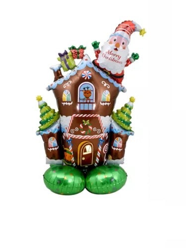 Christmas balloon decoration featuring merry Christmas design for festive holiday atmosphere