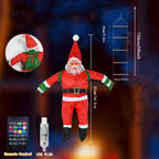 Santa Claus on ladder Christmas decoration with twinkling lights