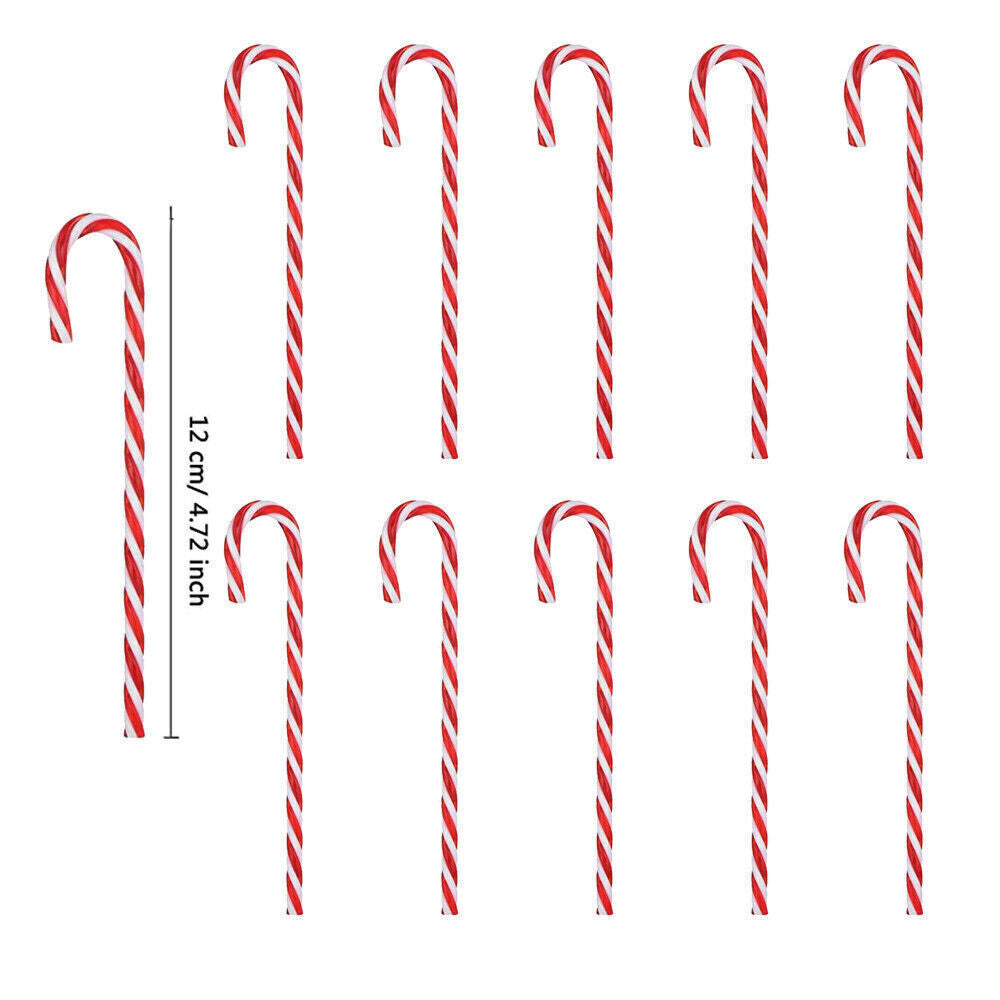 Faith-inspired acrylic Christmas pendant with crutch candy design on decorated tree
