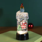 Crystal Christmas tree ornament with warm candle ambiance