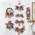 Snowflake-shaped pendant Christmas decoration in natural rattan finish