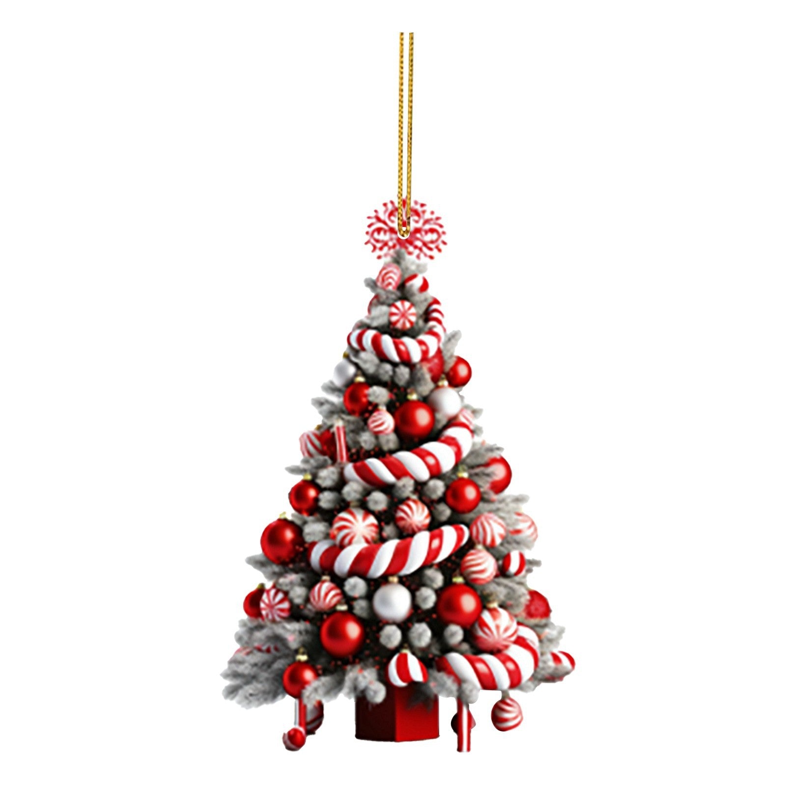 Acrylic Christmas tree pendant with simple elegant design, perfect Christmas gift for Christians