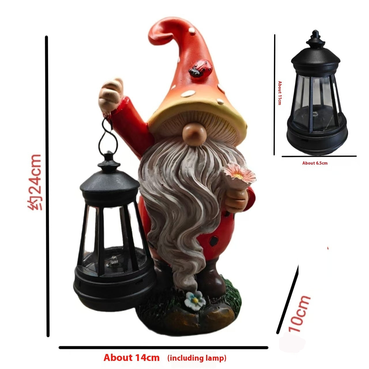 Christmas Snowman Resin Decorative Lamp Secondary image