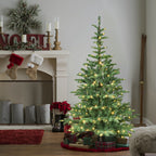 Christmas tree in cozy home setting for holiday ambiance