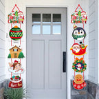 Cartoon Christmas scene decoration for door display