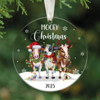 Acrylic Christmas tree pendant in festive colors for holiday faith wear