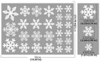 Snowflake window decorations showcasing elegant white crystalline designs