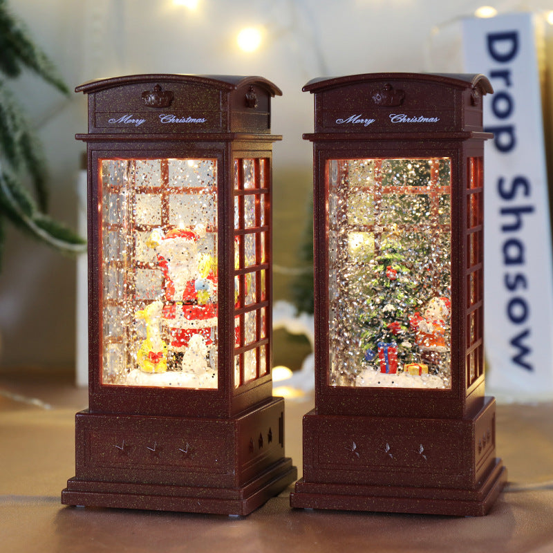 Christmas music box ornament featuring festive design details