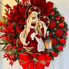 Faith Christmas garland with gentle lamp lighting for holiday home