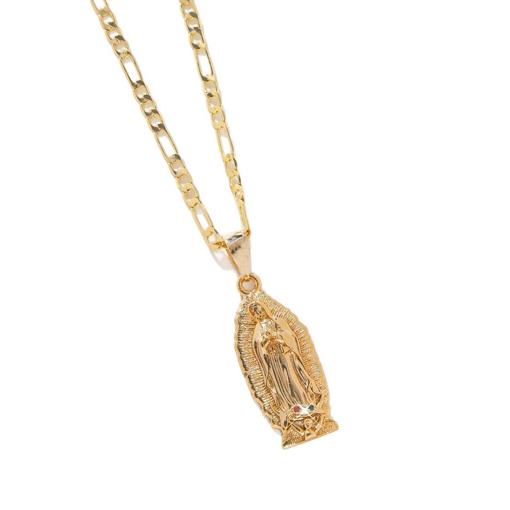 Minimalist gold pendant necklace faith jewelry