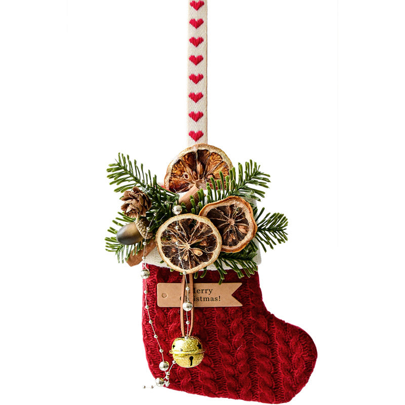 Double bell Christmas stocking for traditional holiday scenes