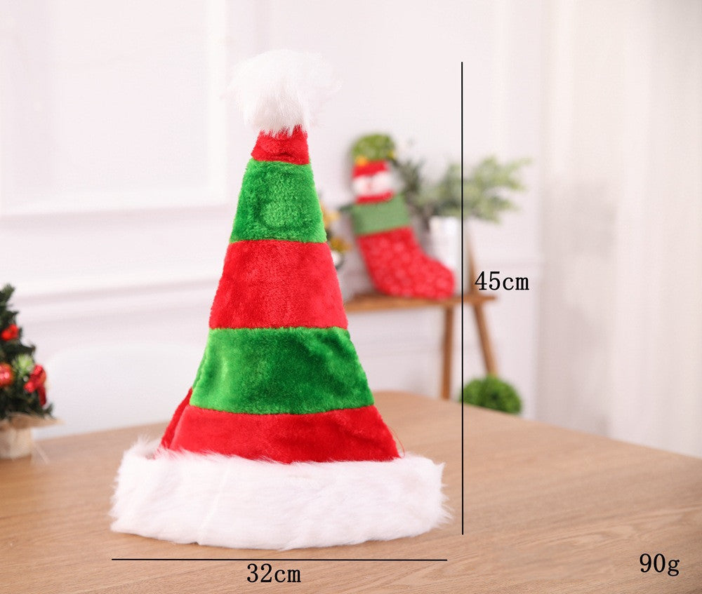 Christmas holiday decoration hat in red and black colors