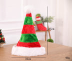 Christmas holiday decoration hat in red and black colors