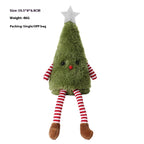 Charming fabric plush doll Christmas ornament adding whimsy to holiday decorations