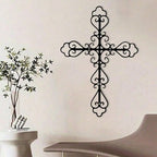 Elegant faith-based wall art piece showcasing sacred cross silhouette