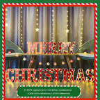 Holiday home decor featuring LED letter lights