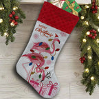 Flamingo Christmas stocking decoration for tree display