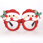 Christmas antler-themed glasses frame with diamond accents for holiday fun