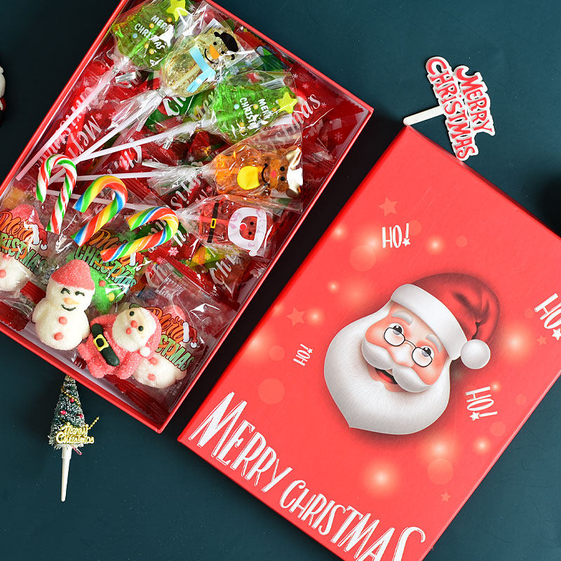 Colorful Christmas candy varieties including candy canes