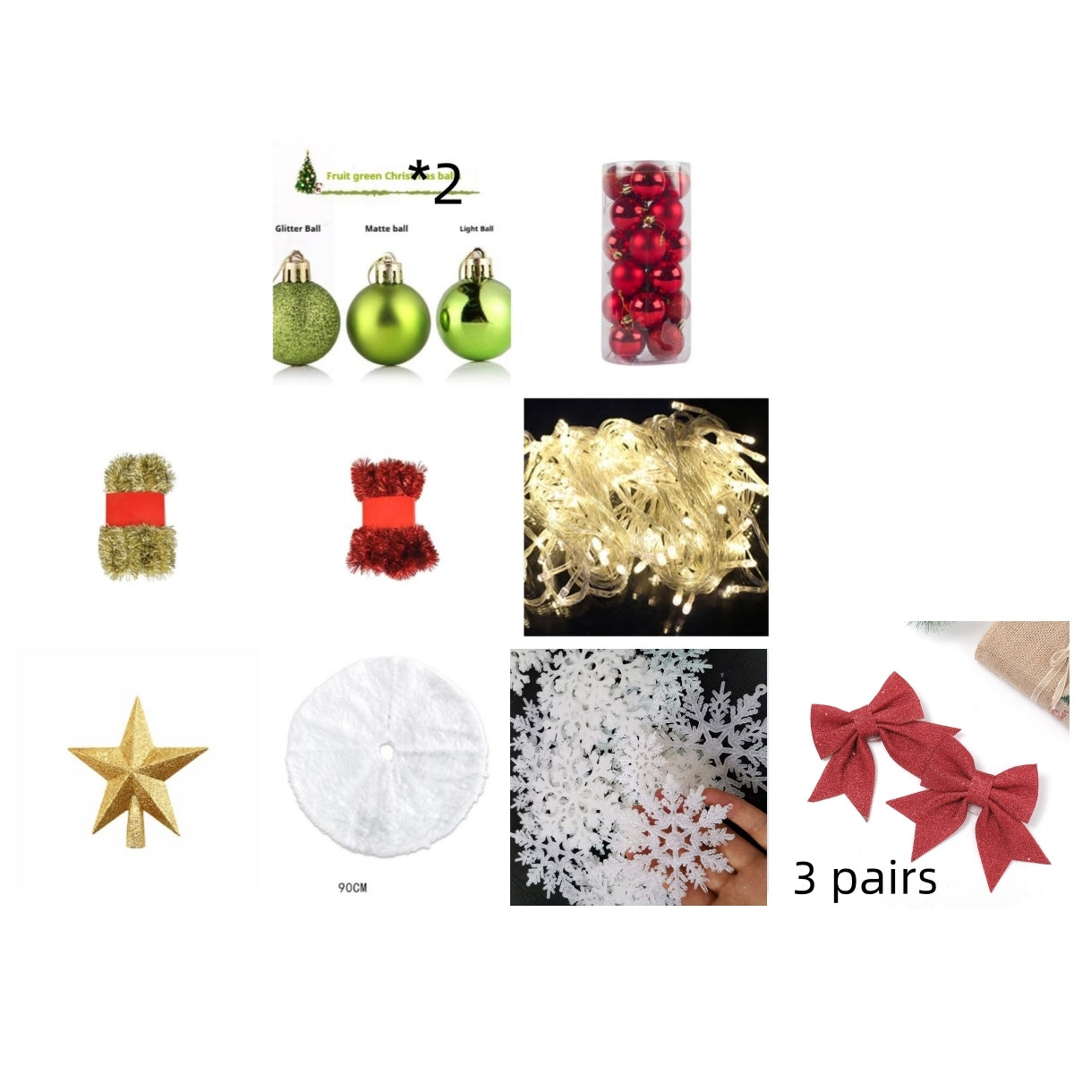 PVC mini Christmas tree ornament with compact design