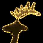 Reindeer Christmas decoration showing mesh design and steel frame construction