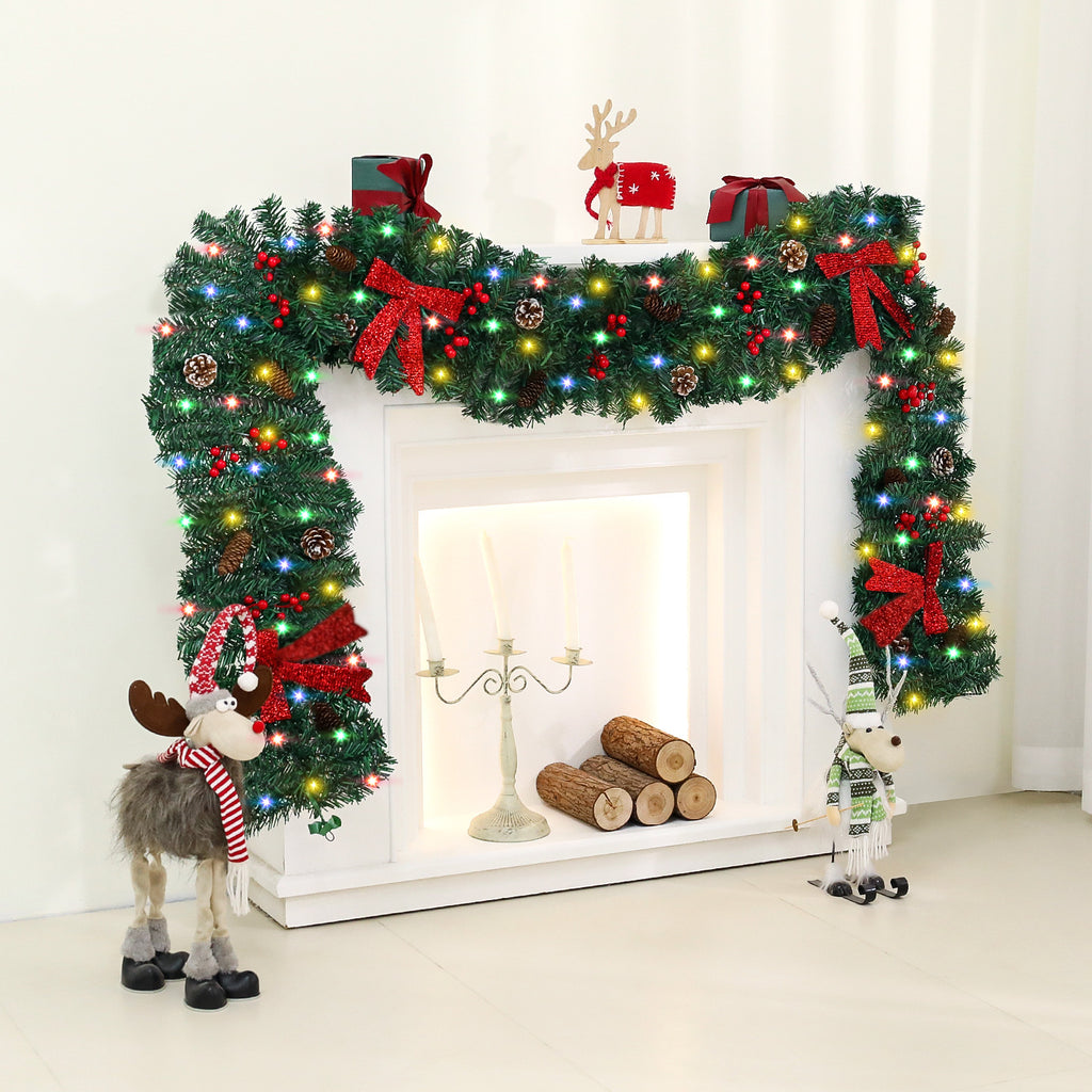 Handcrafted-style rattan pine cone bow Christmas decoration with cozy seasonal appeal