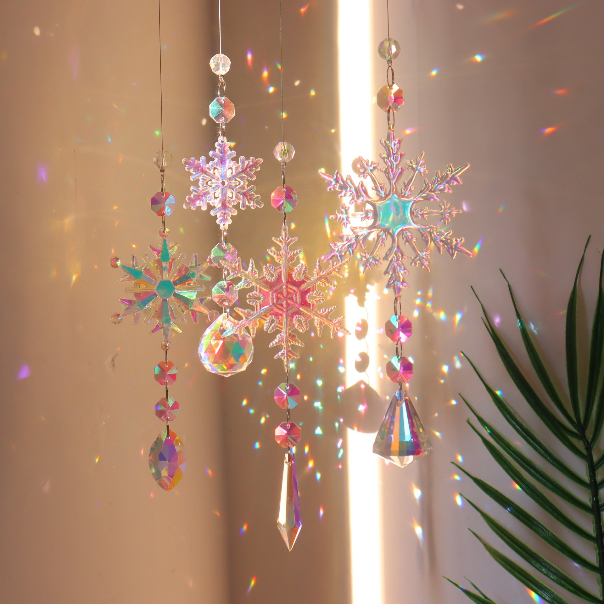 Holiday tree decoration with dreamcatcher styling
