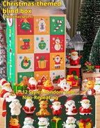 Christmas peek-a-boo resin figurine in gift box setting