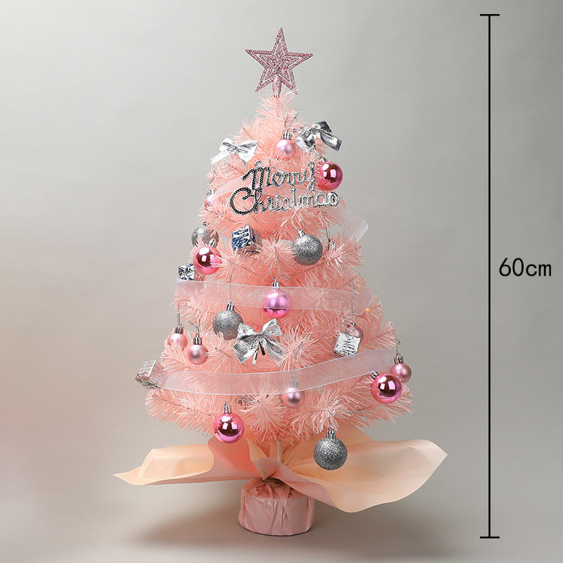 Mini desktop Christmas tree in green with festive styling for faith home decor Main image